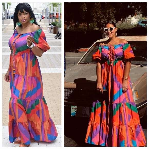 Farm Rio Amanda Stripes Maxidress - Picture 3 of 11